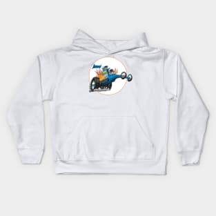 Funny Cartoon Dragster Car Kids Hoodie